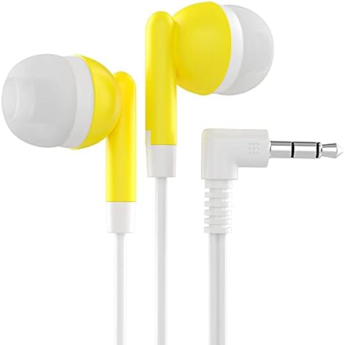 Maeline 100-Pack Bulk Earbuds with 3.5 mm Connector – Multi-Color Stereo Earphones for Schools, Events, and Promotions – Superior Sound Quality and Comfort for Everyday Use