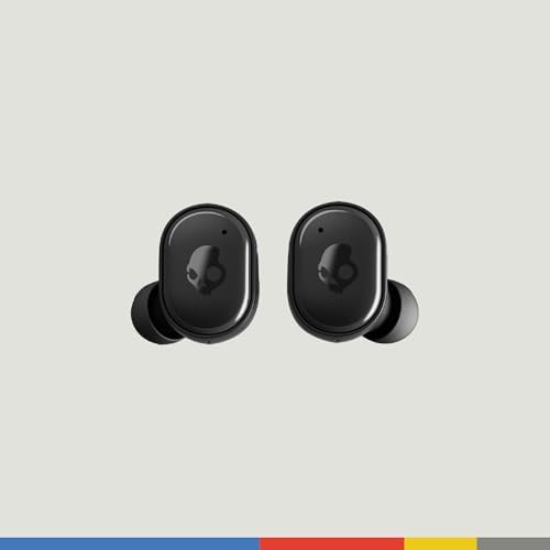 Skullcandy Grind Fuel Wireless Earbuds – Bluetooth Headphones with 40-Hour Battery Life, Noise-Isolating Comfort, and Wireless Charging Case – Customizable Audio via Skull-i Q App – True Black/Orange – Perfect for Music Lovers on the Go