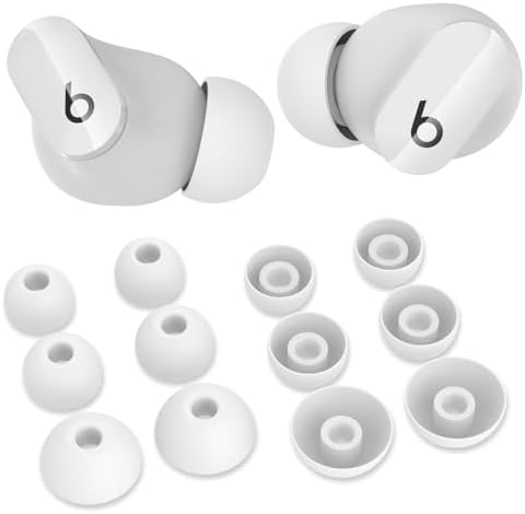 Aha Style Silicone Ear Hooks for Beats Studio Buds 2021 – 3 Pairs of Anti-Slip Covers for Ultimate Comfort and Secure Fit – Perfect for Running and Active Lifestyles – Classic Black Earbud Accessories Enhancing Audio Experience Without Charging Case Compatibility