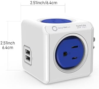 CILIA Power Cube Surge Protector with 4 AC Outlets & 2 High-Speed USB Ports – Compact Travel & Home Power Strip with Overload Protection for Ultimate Device Safety and Versatile Charging Solutions