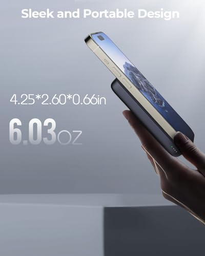 Magnetic 10,000 m Ah Battery Pack with Foldable Kickstand – High-Speed 30 W USB-C Wireless Charger for i Phone 16/16 Plus/16 Pro/16 Pro Max & 15/14/13/12 Series – Ultimate Portability and Enhanced Charging Efficiency