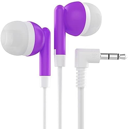 Maeline 100-Pack Bulk Earbuds with 3.5 mm Connector – Multi-Color Stereo Earphones for Schools, Events, and Promotions – Superior Sound Quality and Comfort for Everyday Use