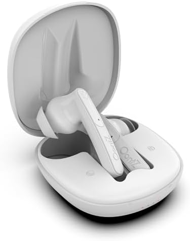Cambridge Soundworks Oont Z True Wireless Earbuds with Active Noise Cancelling – Bluetooth 5.0 for Superior Sound Quality, Sweatproof Design, and Compact Charging Case – Immersive Audio Experience with Built-in Microphone (White)