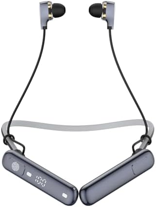 Revolutionary Bluetooth V5.2 Neckband Headphones – 35 Hours of Uninterrupted Sound, IPX7 Waterproof for Ultimate Workout Durability, and Powerful Deep Bass for Superior Audio Experience – Ideal for Daily Commuters and Fitness Enthusiasts with Ergonomic Comfort Design