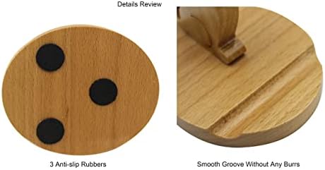 Whimsical Dog-Themed Wooden Phone Stand – Charming Desk Accessory for Mobile Devices, Perfect Gift for Pet Enthusiasts, Stylish and Functional Home Office Decor with Stable Anti-Slip Base for Enhanced Productivity and Optimal Viewing Experience