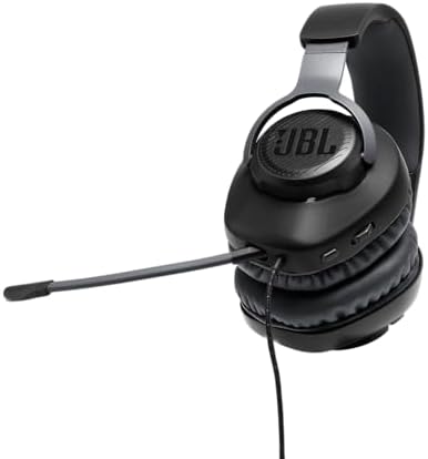 JBL Quantum 100 Wired Over-Ear Gaming Headphones – Unleash Immersive Audio with Detachable Microphone for Ultimate Game Play – Lightweight Comfort Perfect for Long Sessions on All Gaming Platforms
