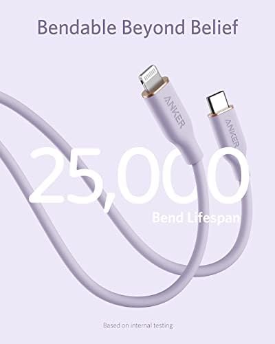 Anker 6 FT MFi Certified USB C to Lightning Cable – Rapid Power Delivery for i Phone 13 Pro, 12 Pro Max, 12, 11, X, XS – Durable Misty Blue Charging Solution with Reinforced Connectors for Optimal Performance and Stylish Flexibility