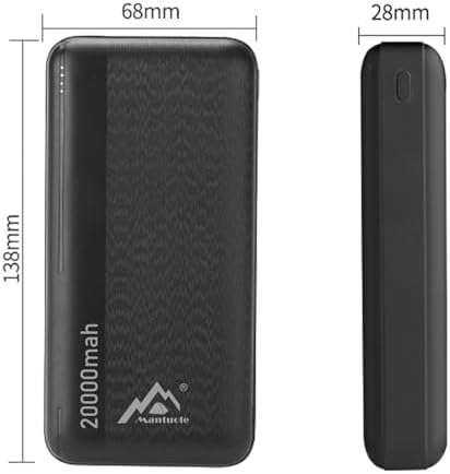 High-Capacity 20000 m Ah Portable Charger with LED Battery Indicator – Ultimate USB Power Bank for On-the-Go Charging, Compatible with All Devices, Quick Charge Technology for Efficient Power Management