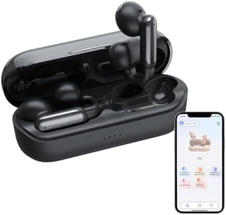 Premium Clip-On Bluetooth 5.4 Earbuds | Open Ear Sport Headphones with 35-Hour Battery Life for All-Day Listening | Ultra-Lightweight Wireless Earphones Featuring Crystal-Clear Voice Calls & Integrated Microphone | Ideal for Fitness and Outdoor Adventures (Sleek Black)
