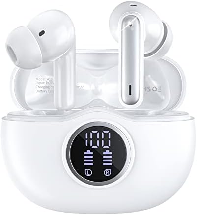 Unleash Superior Audio Performance with Sea Blue Wireless Earbuds – Featuring Bluetooth 5.3 for Rapid Connection, 40-Hour Endurance, Deep Bass Enhancement, and Noise Cancelling Technology – IP7 Waterproof for All-Weather Use with i Phone & Android Compatibility