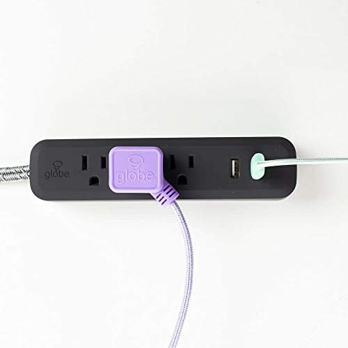 Globe Electric Designer Series 3-Outlet Power Strip in Chic Rose Finish – Stylish Surge Protector with Enhanced Compatibility and Fast Charging for Modern Homes and Offices