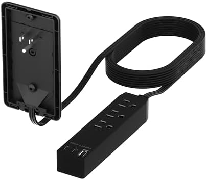 LIDER Ultra-Thin Flat-Face Outlet Extender with 3 Receptacles – Space-Saving Power Strip with 3 ft Cord, ETL-Listed for Safety, Sleek White Design for Modern Interiors – Perfect Solution for Enhanced Device Charging and Versatile Placement