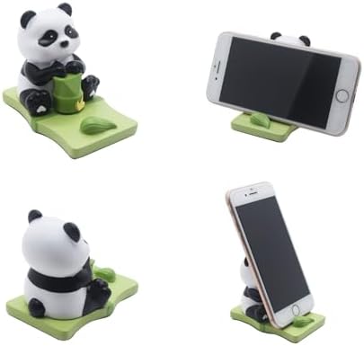 Ralcosuss Cute Panda Cell Phone Stand Smartphone Holder for Desk Resin Cartoon Animal Desk Accessories – Enhanced Compatibility and Speed