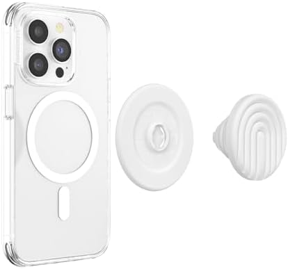 Mag Safe-Compatible Pop Socket Grip & Stand – Secure Magnetic Phone Accessory for Uninterrupted Wireless Charging, Stylish Curves Mist Design for Enhanced Hands-Free Viewing and Texting Experience