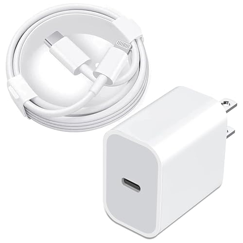 Ultra-Compact 20 W PD USB C Fast Charging Duo: Dual Wall Charger Set with High-Speed Cables for i Phone 16/15 & i Pad Compatibility – Streamlined Portability, Enhanced Safety Features, and Rapid Power Delivery for Everyday Use