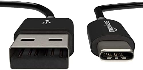 Elevate Your Charging Game: Amazon Basics 5-Pack 3-Foot USB-C to USB-A 2.0 Fast Charger Cables, 480 Mbps Data Transfer, USB-IF Certified for Ultimate Device Compatibility – Ideal for i Phones, i Pads, Samsung Galaxies & Laptops – Sleek Black Design for Professional Use