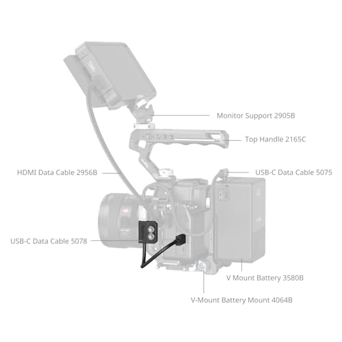 SMALLRIG 7.9-Inch USB-C Male to Female Data Cable – Experience 240 W Fast Charging & 20 Gbps Data Transfer Speeds for Camera Accessories, L-Shaped Plates & More – USB 3.2 Gen 2 x2 Compatible, Durable Design for Professionals & Enthusiasts