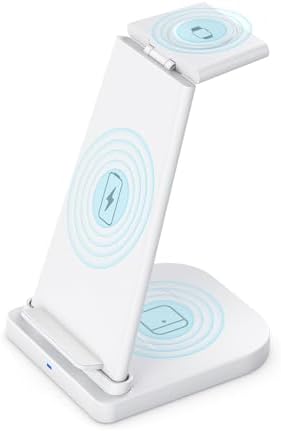 Ultimate 3-in-1 Portable Wireless Charging Station for Apple Devices – Fast Charging Hub for i Phone 15/14/13/12, Apple Watch Series 1-9/Ultra, Air Pods Pro – Sleek, Compact Design for Travel Convenience and Enhanced Compatibility