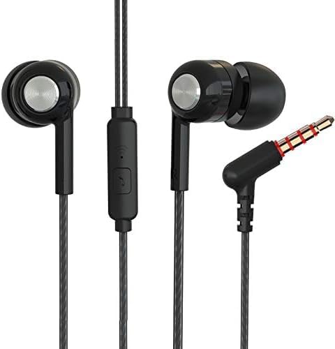 YNR Premium Noise-Isolating Wired Earbuds with Microphone and Volume Control – 4 Pairs of In-Ear Headphones for Crystal Clear Audio on i Phone, i Pad, Samsung, Google Devices (3.5 mm Jack) – Ideal for Students and Professionals Seeking Superior Sound Quality and Comfort