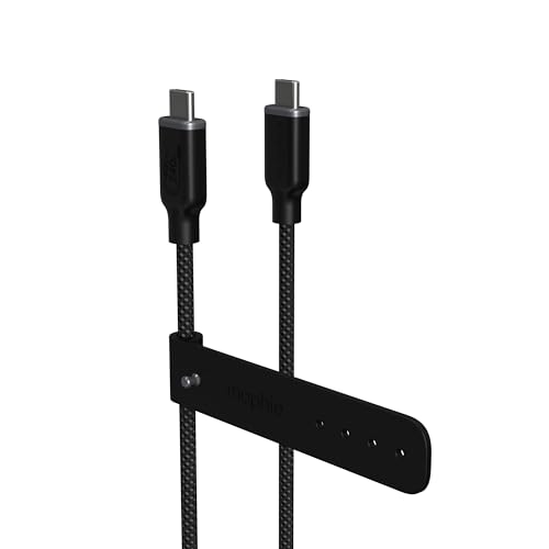 Mophie Charge Stream 3 ft USB-A to USB-C Cable – Advanced Braided Durability, Flexible Silicone for Tangle-Free Use, Rapid 15 W Charging, Travel Strap for Ultimate Portability – Versatile Compatibility for All USB-C Devices