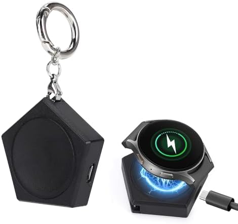 Ultra-Portable Keychain Charger for Samsung Galaxy Watch – Fast and Durable Charging Solution for Galaxy Watch Series 3 to Ultra – Essential Travel Companion for Active Smartwatch Users – Effortless Charging Anytime, Anywhere