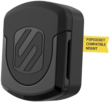 Scosche Magic Mount Pop: 360° Magnetic Suction Cup Phone Holder for Safe and Convenient Driving – Universal Compatibility with i Phone & Android Smartphones, Easy Installation, and Enhanced Usability for Collapsible Grips