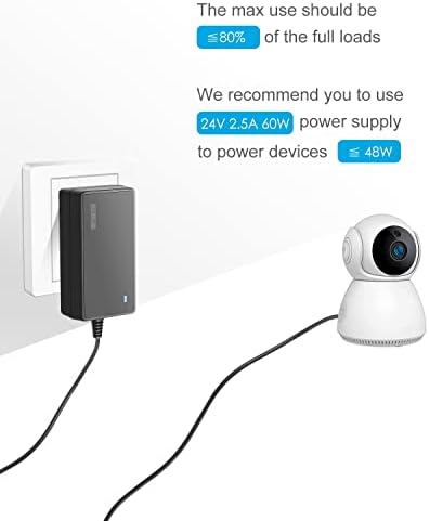 High-Performance 24 V 3 A AC to DC Power Supply Adapter – Reliable Transformer for LED Strip Lighting & CCTV Systems – Universal Input 100 V-240 V with 5.5 x 2.1 mm DC Connector for Optimal Device Compatibility and Stability