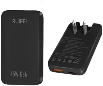 Rapid Charge 45 W Dual-Port USB-C Travel Wall Charger – Efficient, Compact Power Adapter with Power Delivery 3.0 for i Phone 16/15, i Pad Air, Galaxy S24/S23 – Ultimate Solution for Quick Dual Device Charging on the Go