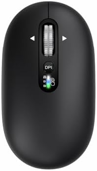 Ultra-Slim Wireless Bluetooth Mouse for Multi-Device Use – Lightweight Travel-Friendly Design with ±3000 DPI Precision, 4-Way Metal Scrolling, and 8 Customizable Buttons – Perfect for Laptops, Tablets, and Phones – Enjoy Quiet Operation and Long Battery Life for Enhanced Productivity