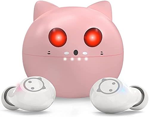 Adorable Kids’ Wireless Earbuds with Bluetooth 5.0 – Waterproof Sport Stereo Earphones for Seamless Connectivity and Enhanced Audio Experience – Perfect for Music, Gaming, and Learning on i Phone/Android – Fun, Durable Design with Noise Reduction and Built-in Mic