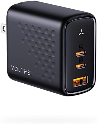Ultra-Fast 67 W VOLTME USB C Charger – Compact 3-Port Ga N Power Adapter for Mac Book Pro/Air, i Phone 15/16, i Pad Pro, Galaxy S24 – Advanced PD Technology for Rapid Device Charging and Ultimate Portability