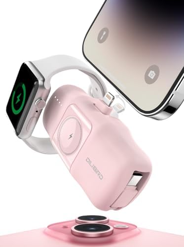 Travel Essentials Dual Mini Power Bank Set – 4500 m Ah Portable Charger for i Phone 14 & Apple Watch – Compact Fast Charging Solution in Sleek Black & White – Ideal Travel Accessory for On-the-Go Tech Users