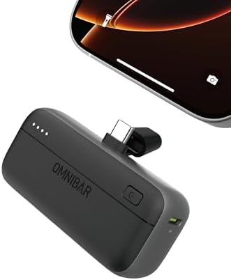 Ultra-Compact 5000 m Ah Power Bank with Integrated USB-C Connector – Sleek Mini Portable Charger for i Phone 16 Pro/15 Series, Samsung S22/S23, i Pad Pro/Air, Air Pods & More – Fast Charging Solution for On-the-Go Lifestyle
