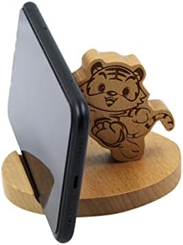 Whimsical Dog-Themed Wooden Phone Stand – Charming Desk Accessory for Mobile Devices, Perfect Gift for Pet Enthusiasts, Stylish and Functional Home Office Decor with Stable Anti-Slip Base for Enhanced Productivity and Optimal Viewing Experience