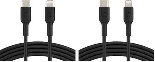 Belkin Boost Charge 6.6 ft Nylon Braided USB C to Lightning Cable – MFi Certified Fast Charging Cord for i Phone 14 & 13 – 18 W Power Delivery for Rapid Device Charging – Durable, Tangle-Free Design for Home and Office Use – Premium Quality Apple Charger Cable