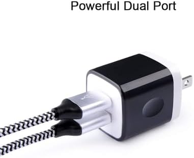 Ultimate Fast Charging USB Wall Charger Block with Dual Ports & 3 Pack 6 ft Type C Cables – Ideal for Samsung Galaxy S24/S23/S22/S21, i Phone 16/15, Google Pixel 9/8 Pro – Enhanced Compatibility & Speed for All Your Devices