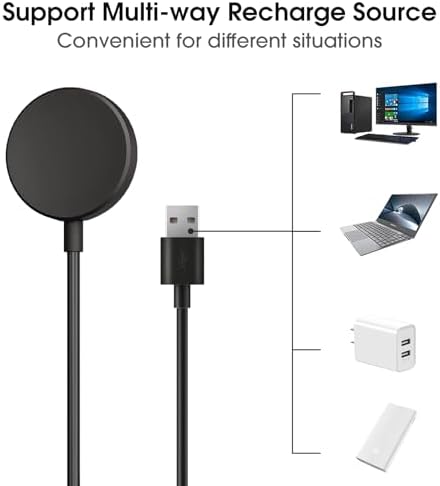 Ultra-Fast Magnetic USB Charger for Gabb Watch 3 e/3 – Sleek White Portable Charging Cable with Enhanced Power Efficiency – Ideal for Active Smartwatch Users Seeking Quick and Reliable Charging Solutions