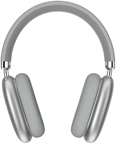 Ultimate Comfort Over-Ear Bluetooth 5.3 Headphones – Lightweight Wireless Headset with Adjustable Fit and Built-In Microphone for Gaming, Travel, and Sports – Seamless Compatibility with i Phone, Android, and Samsung Devices (Silver)