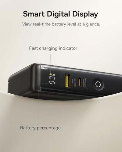 Baseus Nomos 3-in-1 Power Bank: 67 W Fast Charging with Foldable Wall Plug & 10,000 m Ah Capacity – Ultimate Travel Charger with Built-in USB-C Cable for i Phone 16/15, Samsung, Mac Book & Laptops – Unmatched Compatibility & Speed on the Go