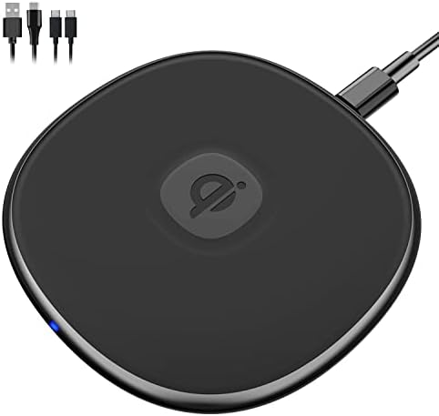 NANAMI 15 W Qi-Certified Fast Wireless Charger – Effortless Charging Pad for i Phone 16/15/14/13/12/SE/11 & Samsung Galaxy S25/S24/S23/S22/S21/S20/S10/S9/Note 20, Air Pods Pro – Compact Design with Smart Safety Features and Enhanced Compatibility for Ultimate Convenience