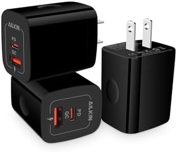 20 W Dual-Port USB-C Wall Charger – Fast Charging Power Adapter for i Phone, Samsung Galaxy, Google Pixel, and More – Compact & Reliable Power Delivery for Simultaneous Device Charging – Essential Tech Accessory for Home & Travel