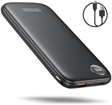 Sleek 10000 m Ah Fast Charging Power Bank – Ultra-Slim USB-C Travel Charger with 12 V/4.5 A Output for i Phone 11-16 & Samsung Devices – Elegant Deep Black Portable Battery for On-the-Go Efficiency and Reliability