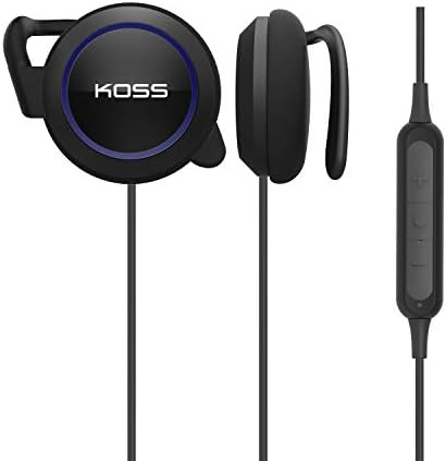Koss BT221 i Wireless Bluetooth Ear Clips – Premium Sweat-Resistant Earbuds with In-Line Mic, Volume Control, and Touch Remote for Active Lifestyles – Unmatched Comfort and Superior Sound Quality in Sleek Black Finish