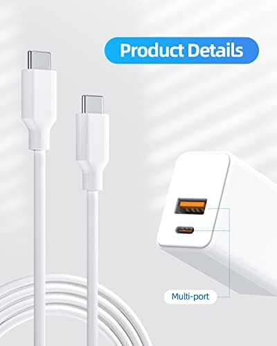 PD 30 W Dual Port Fast Charger for Google Pixel Devices – Rapid Charging Block Compatible with Pixel 8, 8 Pro, 7 Series, Pixel Fold & More – Lightweight Power Adapter with Safety Features for Efficient Device Power-Up