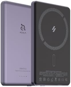 ADAM ELEMENTS Gravity C5 Magnetic Wireless Power Bank – Ultra-Fast Charging for i Phone 12-16 & Air Pods – Sleek Red Design, Effortless Magnetic Alignment, Lightweight & Portable Charging Solution for On-the-Go Users