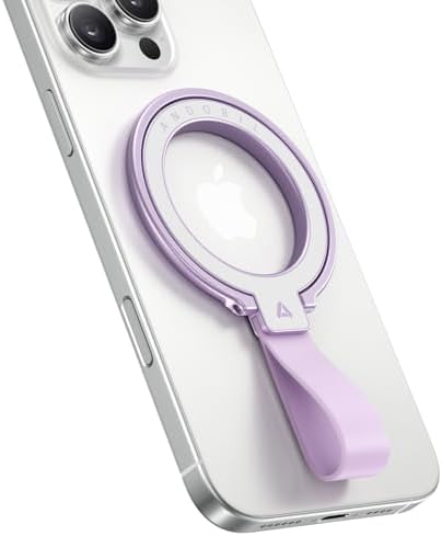 Elevate Your Mobile Usage with the Andobil 2025 Magnetic Phone Grip Holder – Unmatched Stability for i Phone 16 Pro Max Plus, 15/14/13/12 & Android Devices, Stylish Purple Finish – Ergonomic Ring Stand & Kickstand for Effortless Hands-Free Functionality and Seamless Mag Safe Compatibility