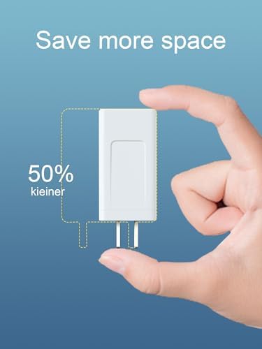 65 W 3-Port USB-C Fast Charger – Versatile Power Adapter for Mac Book, i Phone 16/15/14, Galaxy & More – Compact Design with Included Cable for Effortless Home or Travel Use – Optimal Device Compatibility & Safety Features