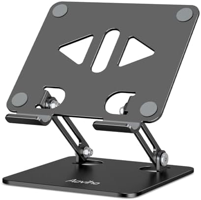 Versatile Adjustable Aluminum Tablet Stand Holder – Foldable and Lightweight Desktop Mount for i Pad Pro 12.9, i Pad Air, Mini, Samsung Galaxy Tabs, and Kindle Fire (4-12 inch) – Enhanced Stability and Comfort for Optimal Viewing Experience in Purple
