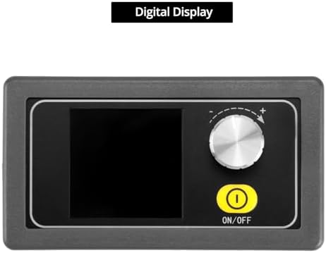 QWORK High-Efficiency Digital Voltage Regulator – Versatile 0.6-36 V Adjustable Buck Boost Converter with 5 A Output for Precision Power Management and Real-Time Monitoring