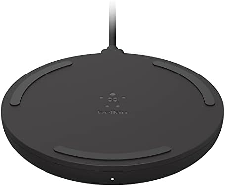 Belkin 10 W Qi-Certified Fast Wireless Charging Pad – Effortless Power for i Phone, Samsung Galaxy, Pixel & Air Pods Pro – Sleek Black Design for Tangle-Free Streaming and Music – Universal Compatibility with Safety Features for Overheating Protection – Essential Accessory for Modern Tech Users